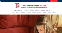 Desktop Screenshot of gopabandhuinstitute.com